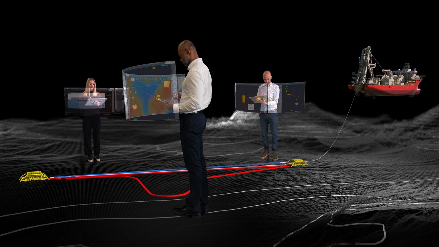 Illustrating Worldwide Building Corporation's Subsea Studio in action